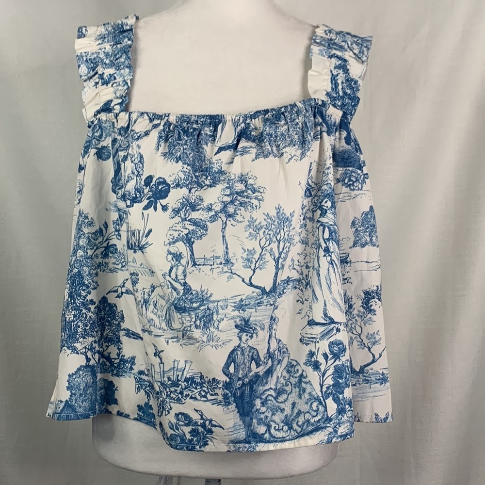 Gianni Bini Woven Sadie Sleeveless Square Neck Blouse- NWT - Picture 2 of 13